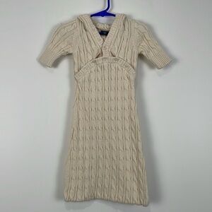 Gap Baby Sweater Sack 0-3 Months Cable Knit Cream Button Front
